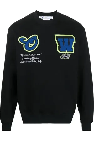 OFF-WHITE Logo-patches cotton sweatshirt