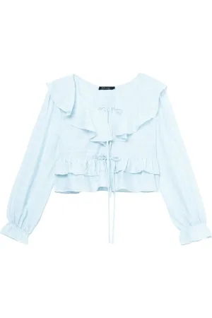 tout a coup Ruffle-detail striped blouse