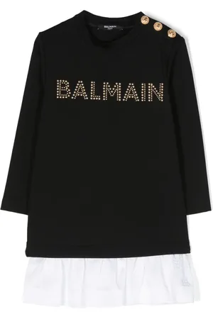Balmain Logo-embellished sweatshirt dress