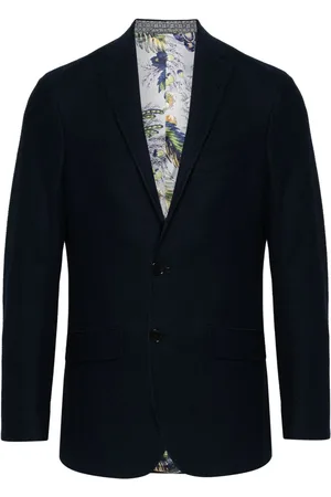 Etro Patterned-jacquard single-breasted blazer