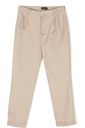MONNALISA Contrasting logo-detail smart trousers