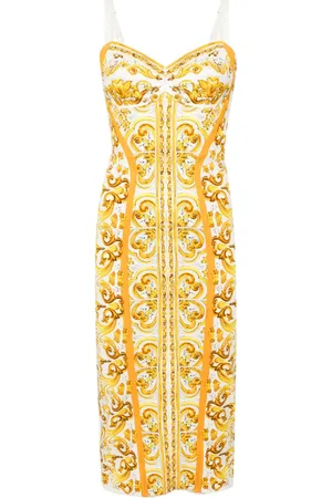 Dolce & Gabbana Majolica-print corset dress