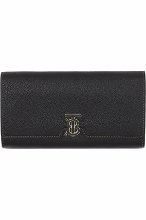 Burberry Monogram-plaque continental leather wallet