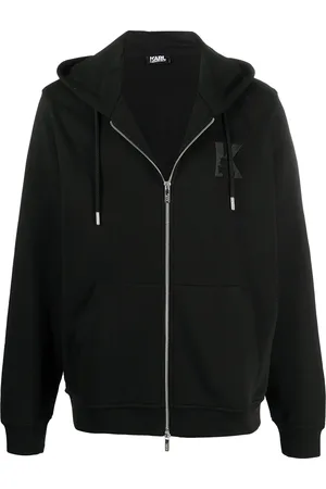 Karl Lagerfeld K embroidery zip-up hoodie