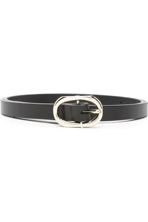 ANINE BING Leather buckle belt