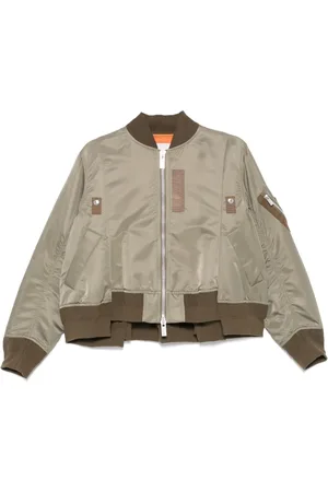 SACAI Pleated bomber jackets