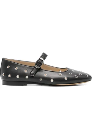 Le Monde Beryl Eyelet-studded ballet flats