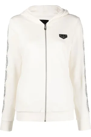 Philipp Plein Crystal Cable embellished hoodie