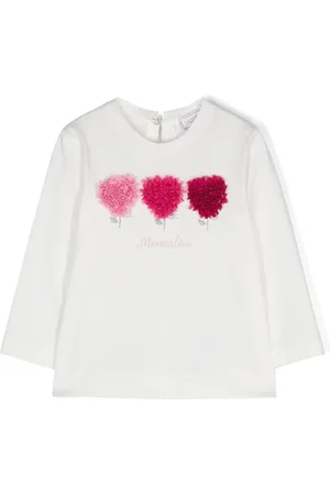 MONNALISA Floral-appliqu?? cotton T-shirt