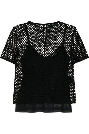 GOEN.J Open-knit short-sleeved T-shirt