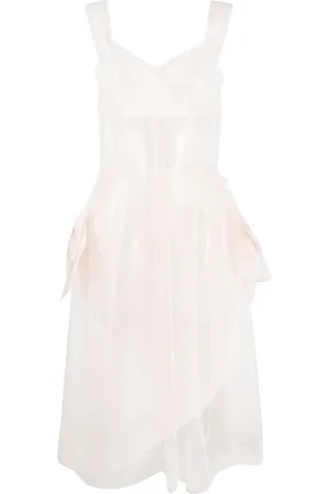 Maison Margiela Bow-detail tulle midi dress