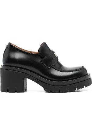 Maje 100mm leather loafers
