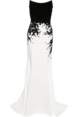 Saiid Kobeisy Embroidered crepe mermaid dress