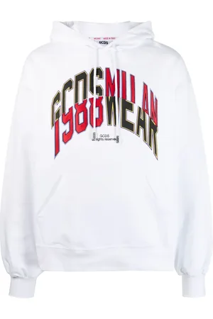GCDS Logo-print cotton hoodie