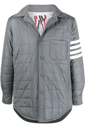 Thom Browne 4-Bar stripe padded shirt jacket