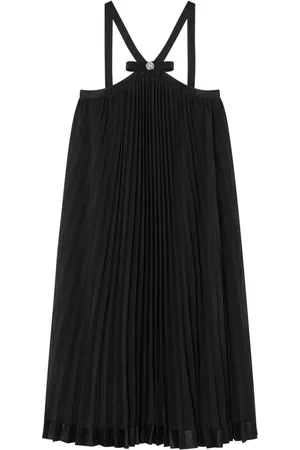 VERSACE Halterneck pleated mini dress