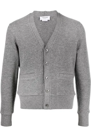 Thom Browne Waffle-knit cashmere cardigan