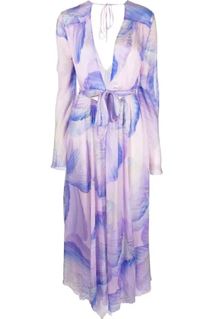 FORTE FORTE Floral-print silk dress