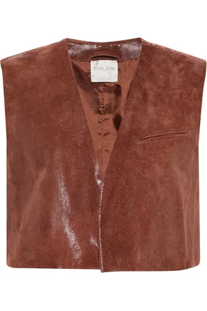 FORTE FORTE Snakeskin-effect leather gilet