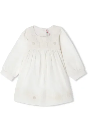 BONPOINT Floral-embroidery organic cotton dress