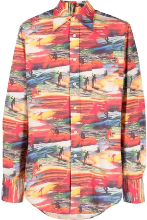 ERL Sunset-print cotton shirt