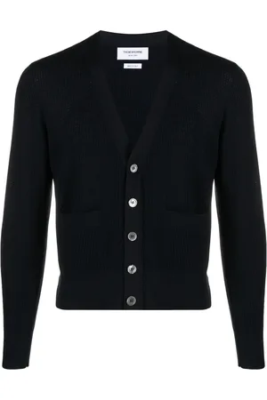Thom Browne Waffle-knit wool cardigan