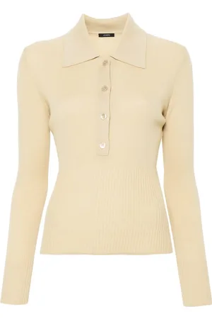Joseph Ribbed wool polo top
