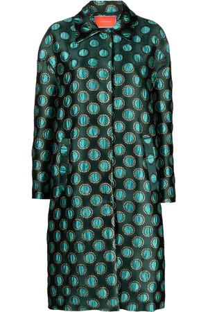 La DoubleJ Boxy polka-dot print coat