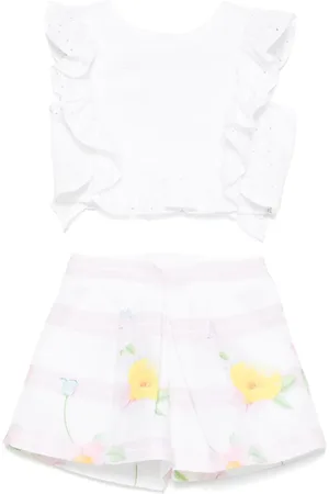 Lapin House Broderie-anglaise shorts set