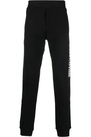 Roberto Cavalli Logo-print cotton track pants