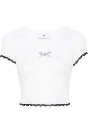 Chiara Ferragni Punk logo-print ribbed top