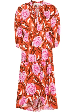 Diane von Furstenberg Artie Palm Floral-print dress