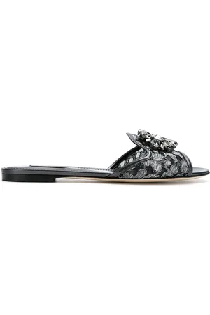 Dolce & Gabbana Rainbow Lace brooch-detail sandals