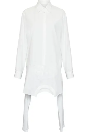 Maison Margiela Asymmetric cotton shirt dress