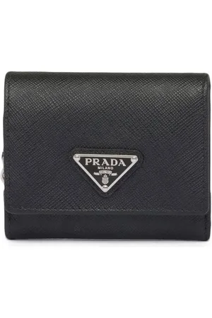 Prada Triangle logo leather wallet