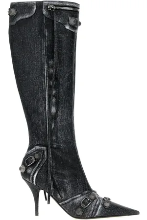 Balenciaga Cagole 90mm studded leather boots