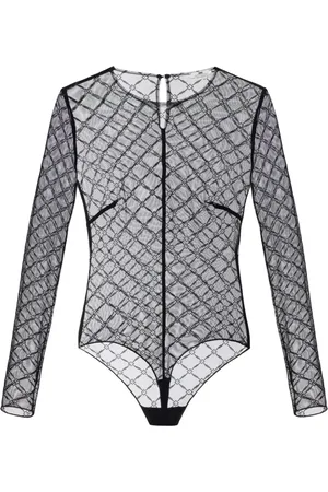 Elisabetta Franchi Jacquard tulle bodysuit