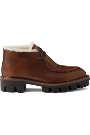 Prada Shearling-lined ankle boots