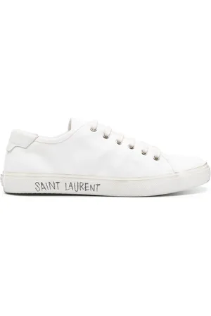 Saint Laurent Malibu distressed lace-up sneakers