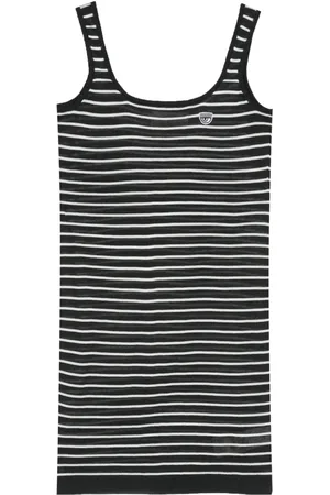 Chiara Ferragni Eyelike-patch striped mini dress