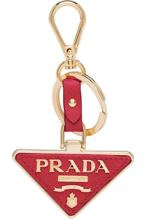 Prada Triangle-logo keychain