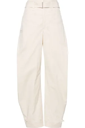 LEMAIRE Belted tapered-leg trousers