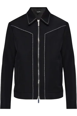 Dsquared2 Topstitched wool jacket