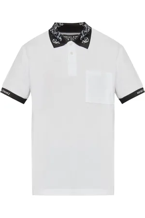 VERSACE Barocco-print polo shirt