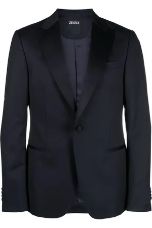 Ermenegildo Zegna Logo-patch single-breasted blazer