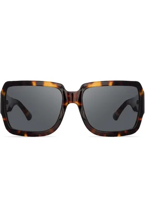 Linda Farrow Tortoiseshell-effect square-frame sunglasses