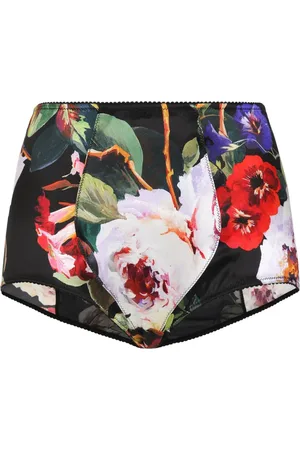 Dolce & Gabbana Floral-print silk blend briefs