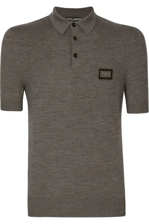 Dolce & Gabbana Logo-tag virgin-wool polo shirt