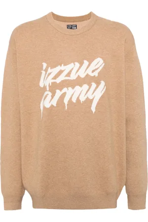 Izzue Logo-intarsia-knitted jumper
