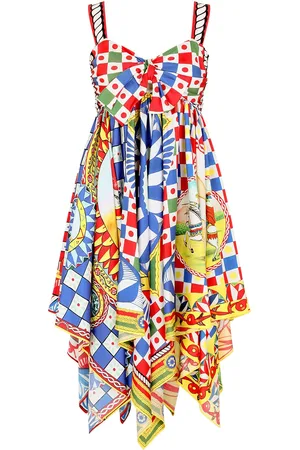 Dolce & Gabbana Carretto-print twill minidress